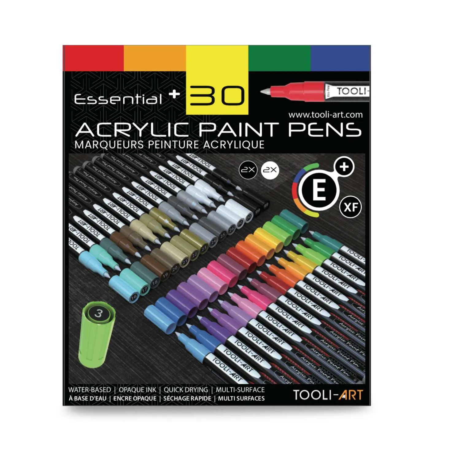 TOOLI-ART Acrylmarker Sets, extra feine Spitze 0,7 mm