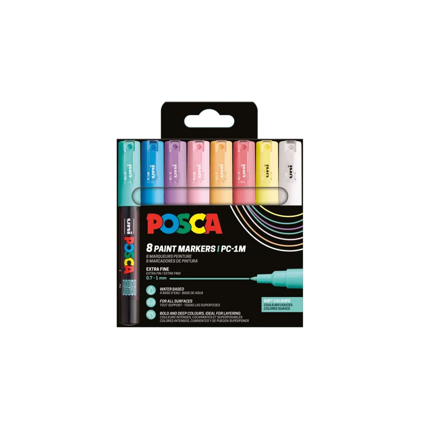 UNI POSCA Liner PC-1MR, 8er-Sets