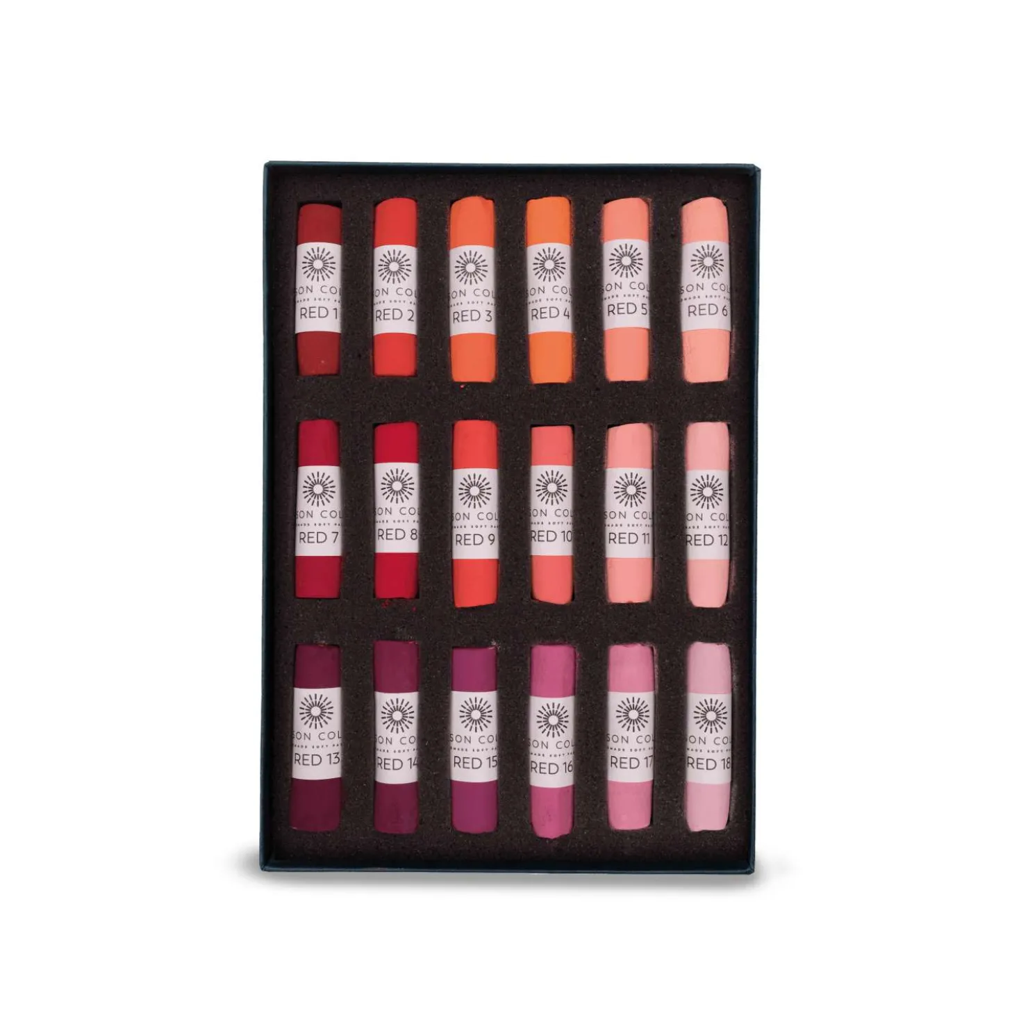 UNISON COLOUR Soft-Pastellkreiden, 18er-Sets, ganze Kreiden