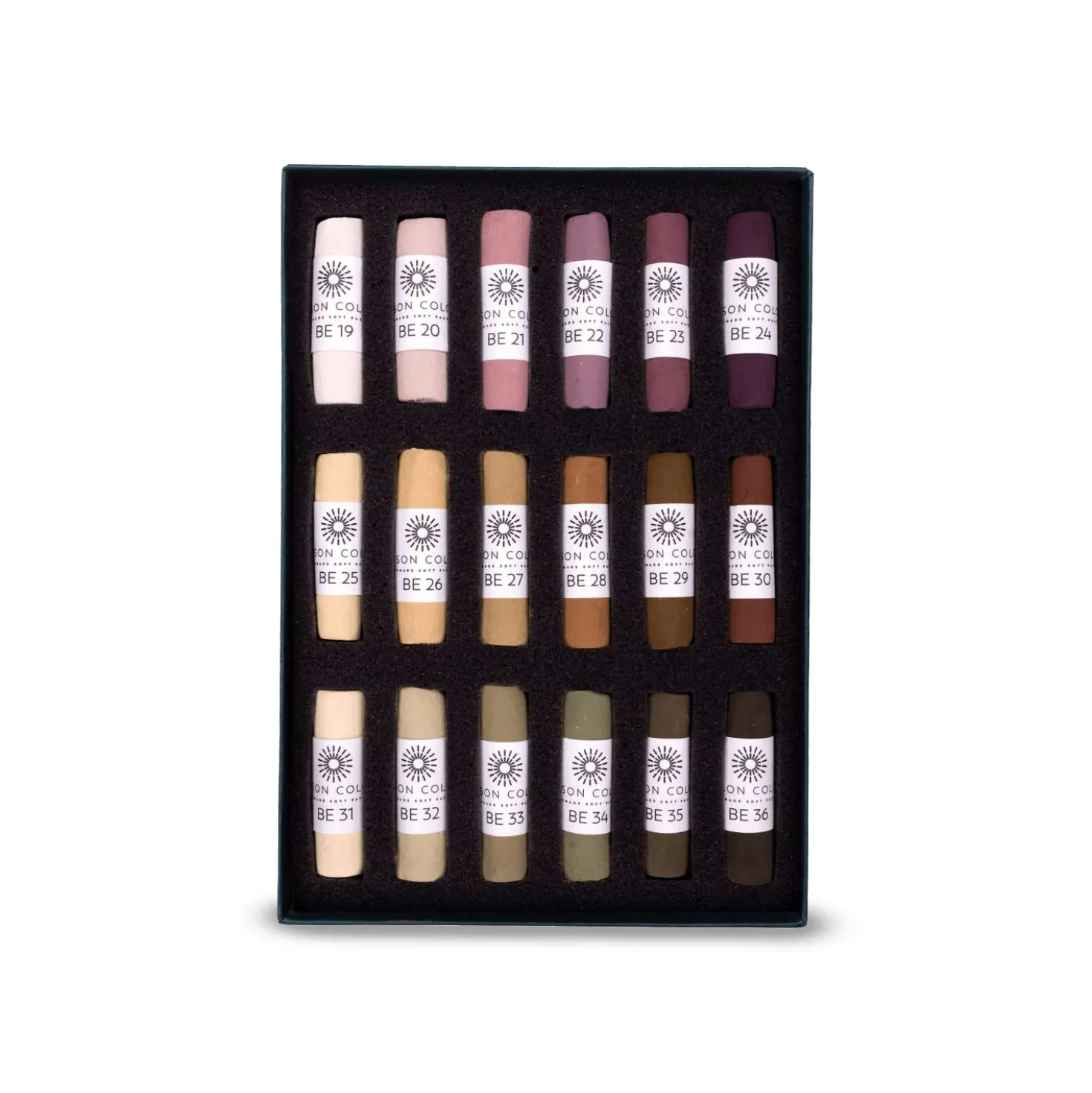 UNISON COLOUR Soft-Pastellkreiden, 18er-Sets, ganze Kreiden
