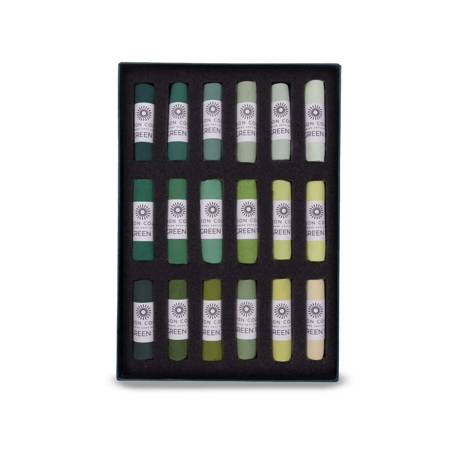 UNISON COLOUR Soft-Pastellkreiden, 18er-Sets, ganze Kreiden