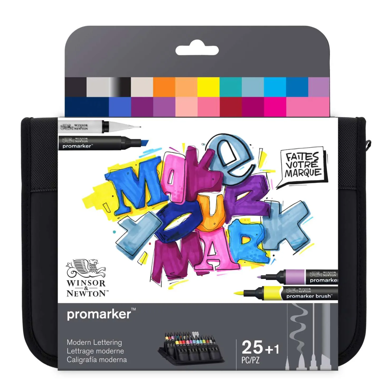 WINSOR & NEWTON™ „Modern Lettering“ Promarker Wallet Set, 25-teilig