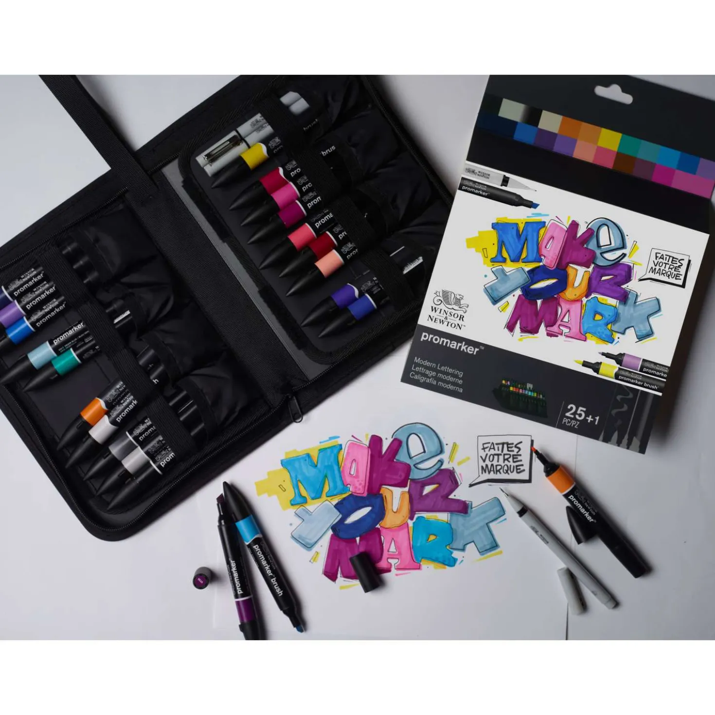 WINSOR & NEWTON™ „Modern Lettering“ Promarker Wallet Set, 25-teilig