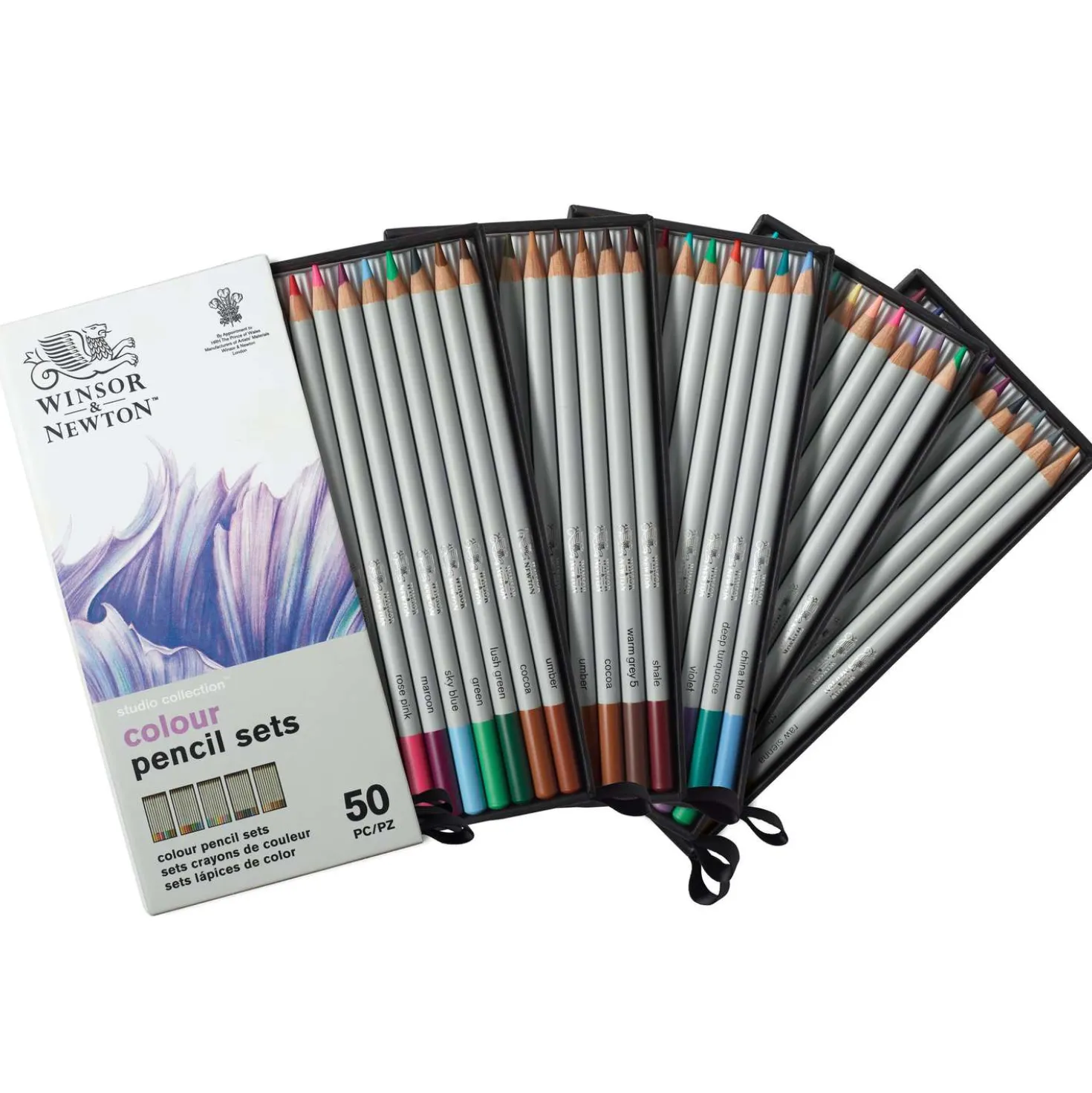 WINSOR & NEWTON™ Studio Collection Farbstift-Set, 50 Stifte